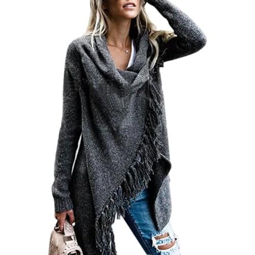 New Cardigan Sweater Women 2018 Autumn Winter Knitted Long Sleeve Cardugabs Ladies Long Shawl Outerwear Pull Femme Hiver