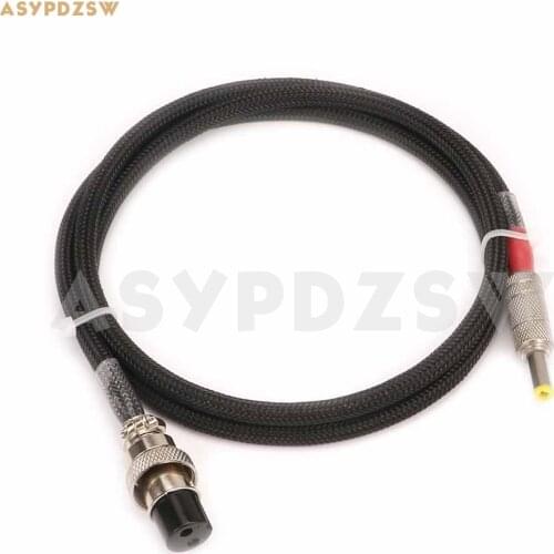 1M GX16-2 Pin to 5.5*2.1mm Pure copper cable AC/DC Phono amplifier Linear power supply cable