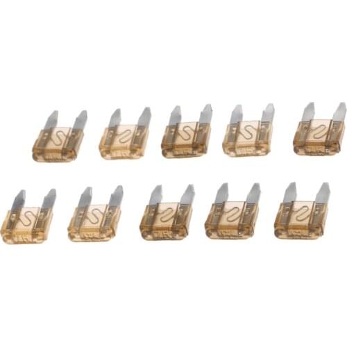 10 Pieces Mini 7.5A Blade Fuse Kit Brown For Auto Car Truck Replacement