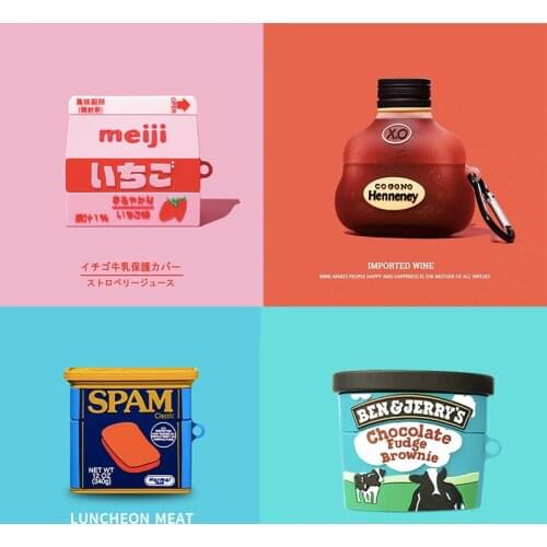 3D Earphone Case for Huawei Freebuds pro Case Silicone Cute Milk Ice Cream Cartoon Cover for Huawei Freebuds Pro Cases with Ring