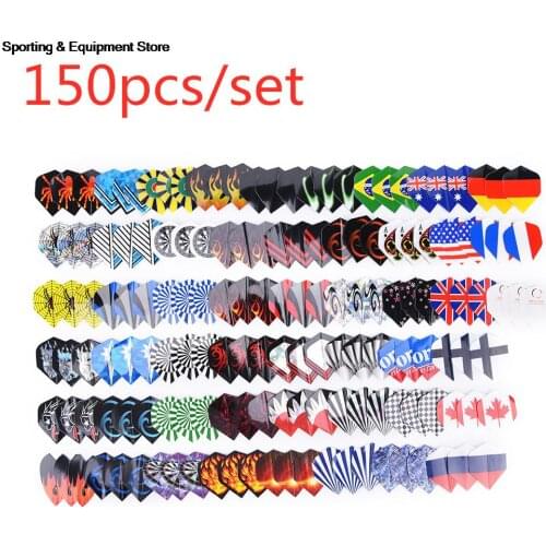 60pcs/90pcs/150pcs Dart Flights in 50 Kinds of Patterns RARE Darts Fin Feather Value Flights Accessories