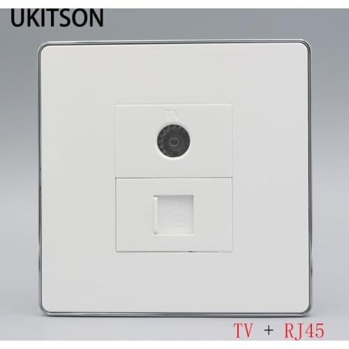 Quality Television TV Wall Panel With CAT5E CAT6 RJ45 Socket Faceplate