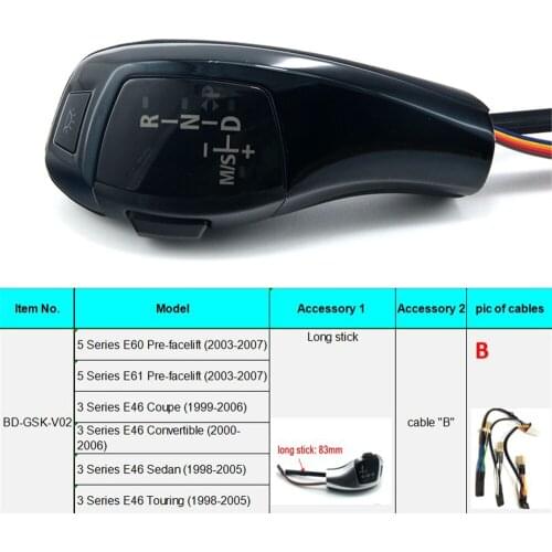 Car Accessor LED Gear Shift-Knob Gear Knob For BMW 1 3 5 6 Series E90 E60 E46 4D E39 E53 E81 E82 E87 E90 E92 E93 E83 X3 E64