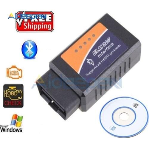 ELM327 OBD2 Bluetooth/WIFI V1.5 Car Diagnostic Tool ELM 327 OBD II Scanner Chip PIC18F25K80 for Android/IOS/Windows 12V