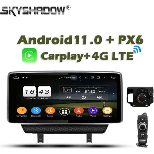 Carplay PX6 Car DVD Player DSP 10.25" IPS Android 10 4G + 64GB GPS RDS Radio wifi Bluetooth 5.0 For MAZDA 2 CX-3 CX3 2015 - 2021