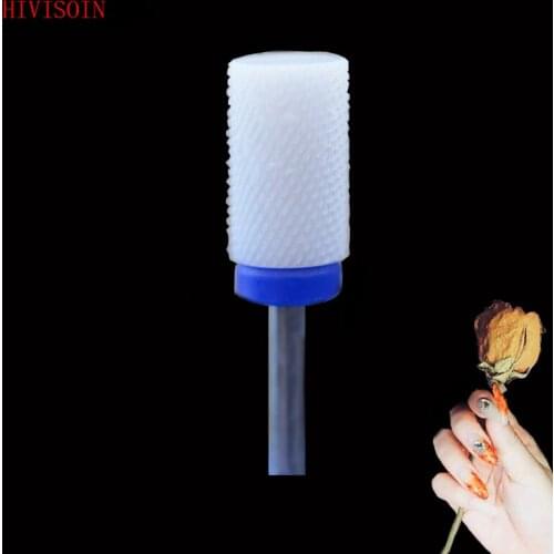 White Ceramic Nail Drill Bit - Large Barrel Bit - M(0082.066)