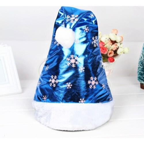 Glitter Snowflake Christmas Hat Santa Claus Hat Christmas decoration props adult children christmas hat wedding party supplies