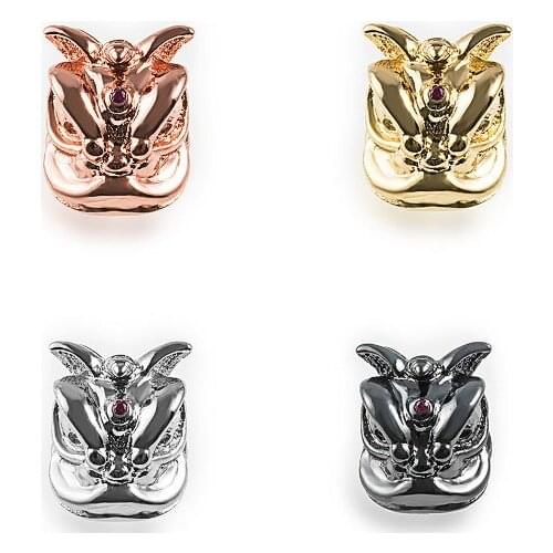 13*11 crystal micro pave cz zircon cubic zirconia beads DIY Copper necklace charm bracelet connectors eg4d