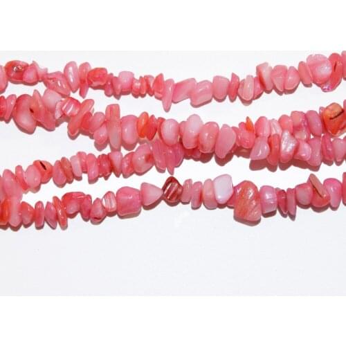 Wholesale Of Gravel Shape Dye Coral Pink 5-8 MM Beads Natural Stone For Jewelry Making DIY Yourself Necklace Bracelet