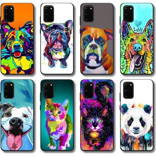Art Animal Dog Case for Samsung Galaxy S21 A51 A50 A71 A52 A72 S20 A21S A12 A70 S10 S9 S8 S10e FE Note 20 10 Lite Plus Ultra TPU