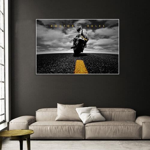 Black And White Motorcycle Gp Poster And Prints Motorcyclist Sports Canvas Painting Living Room Wall Art Picture Home Decoration