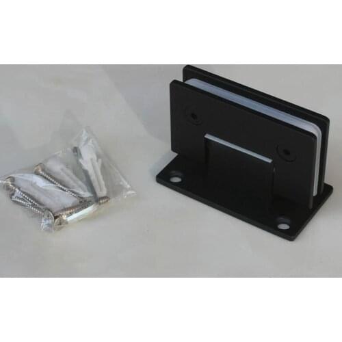 Solid stainless steel glass door hinge,Sus304 hinge,90 degree double opening, matt black baking paint(XYGL-17)