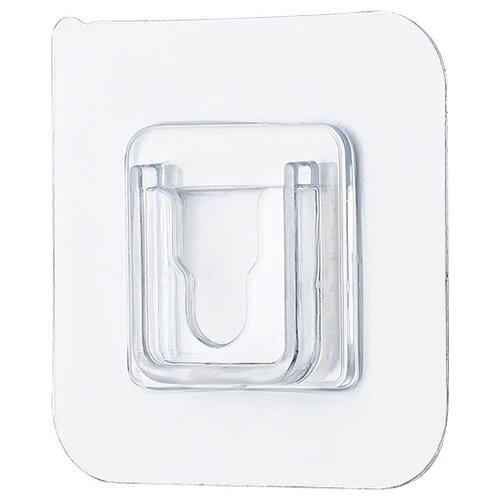 Double-Sided Adhesive Wall Hooks Hanger Strong Transparent Hooks Suction Cup Sucker Wall Storage Holder For Kitchen Bathroom
