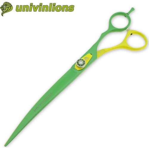 Univinlions 8 inch downward curved dog grooming shears cut dog cat hair clippers pet scissors curved pet grooming scissors horse