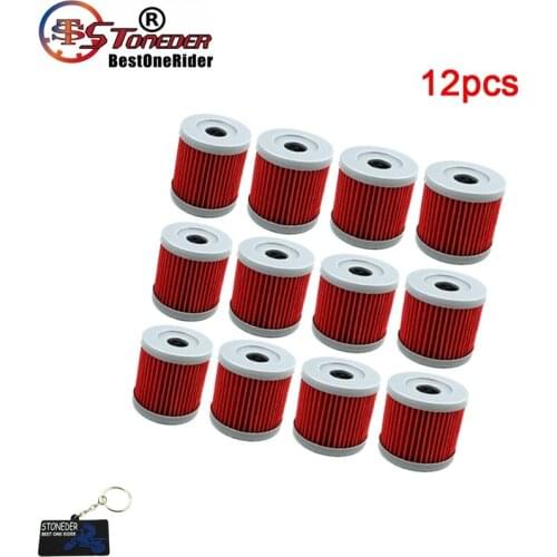 STONEDER 12x Oil Fiter For UX150 UX125 UH200 DR125SM GZ125 DR125SM LTZ90 AN400 GV250 GT250R XRX125 DF15MS DF9.9RL MS ML EL 15RL