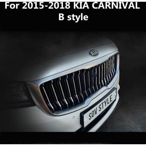 Body kit front bumper cover Refitting grill Accessories ABS Material Racing Grills use for KIA CARNIVEL 2015-2018