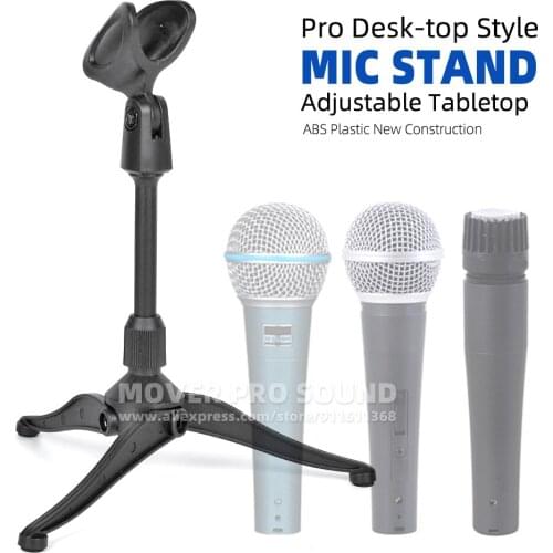 Tabletop Microphone Stand Boom Holder For Shure SM58 SM57 Beta 58A 57A SM 58 57 58S Desktop Mount Table Desk Mic Bracket