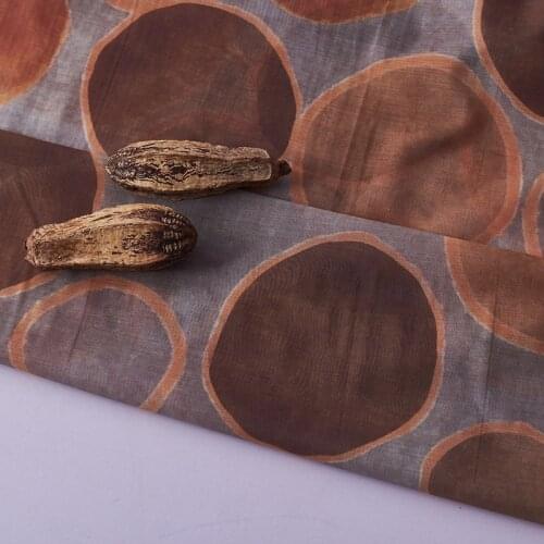 New Tencel nylon in spring and summer fabric Wave point circle printing tissu The high-grade dress clothing tissus