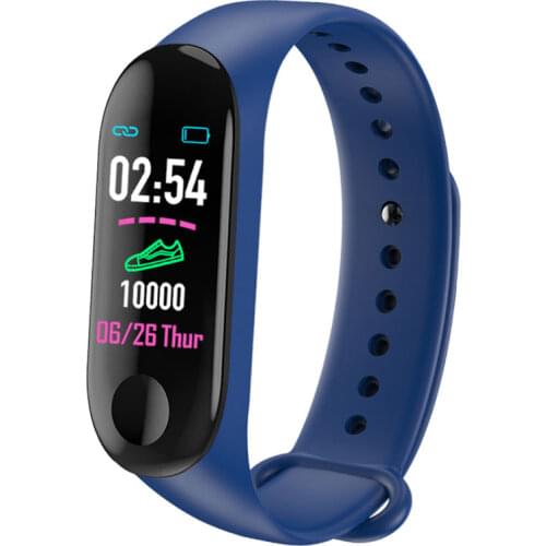 New Color LCD Smart Bracelet Heart Rate Blood Pressure Sleep Monitoring Fitness Tracker Band For Huawei OPPO IOS Phone