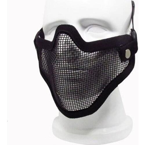 New Style Men Masquerade Mask Party Half Face Metal Steel Wire Net Mesh Protect Mask Halloween Role Playing Mask