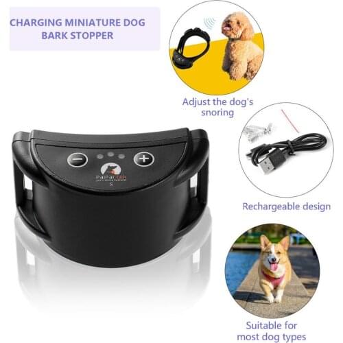 Paipaitek Dog Bark Collar Automatic Effective Rechargeable Dog Bark Collars Anti Bark Collar Control Dog Training Dog Supplies