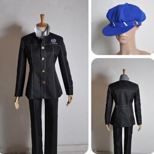 Full set Anime Persona 4 Yu Narukami Cosplay Costume Halloween Costumes School Uniform
