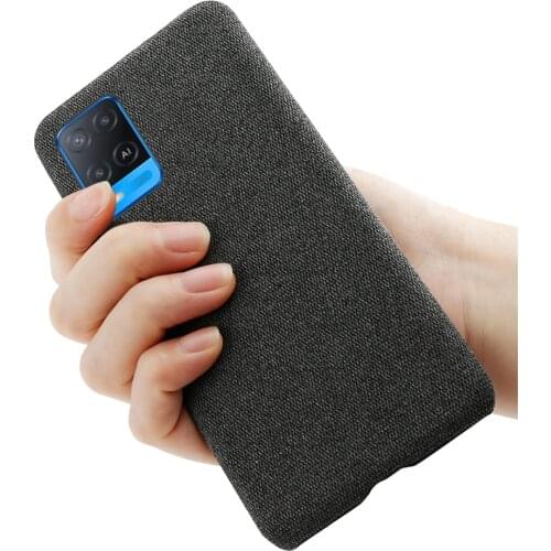 Luxury Cloth Leather Case On The For OPPO A54 4G 6.51" Funda Slim Hard PC Phone Cover For Oppo A 54 5G 6.5" 2021 Capa Shell