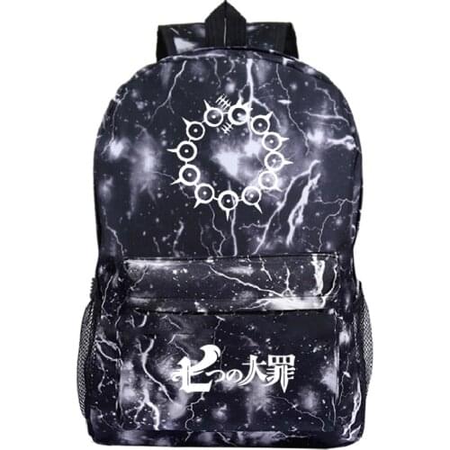Beautiful The Seven Deadly Sins Backpack Boys Girls Back to College Knapsack Men Women Teens Hot Sale Mochila