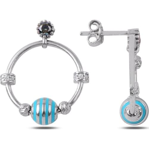 Silver 925 Sterling Zircon Cubic Zirconia and Cabochons Bulk Ring Studded Earrings