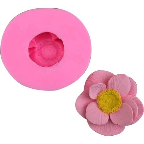 Anemone shape silicone mold DIY Gypsum Aromatherapy Handmade Soap Epoxy Mould Fondant cake decoration tools