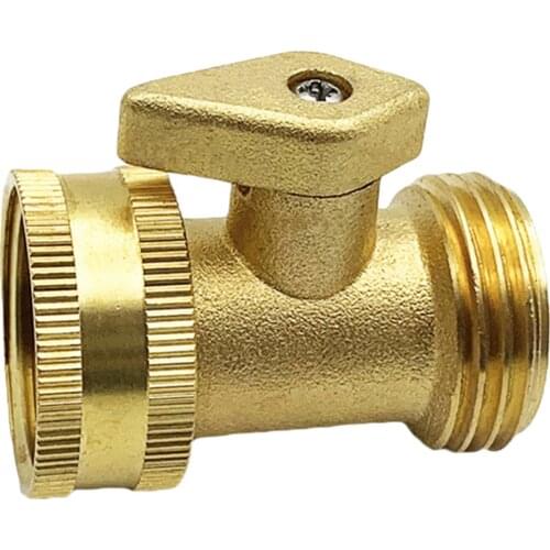 Heavy Duty Brass 3/4'' Inch Garden Hose Valve Water Adapter Fitting Outdoor