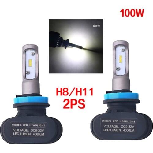 2PCS H1 H3 H4 H7 H8 / H11 S1 LED 9005 8000Lm Car Headlight Bulbs Fog Lights White 6500K 50W Auto Headlamp