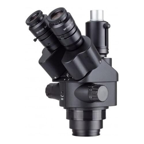 AmScope 7X-45X Black Simul-Focal Trinocular Zoom Stereo Microscope Head Mobile phone repair equipment