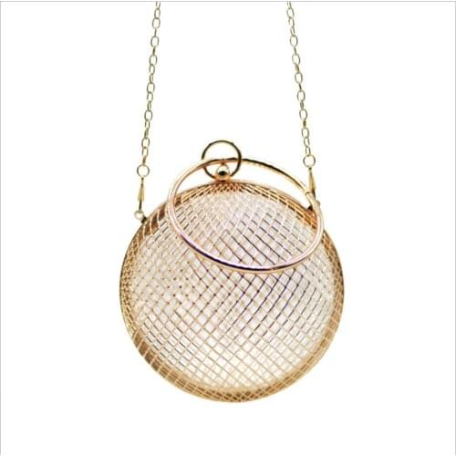 Ladies Round Evening Bag Rhinestone Shiny Clutch Purse And Handbags Clutches Wedding Party Gift Bag For Women 2021 New Wallet