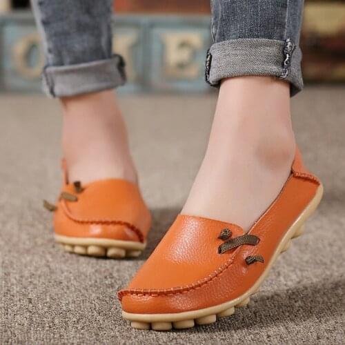 2020 summer women flats shoes slips soft leather red flat shoes woman tenis feminino Non-Slip casual shoes women Plus Size 34-44