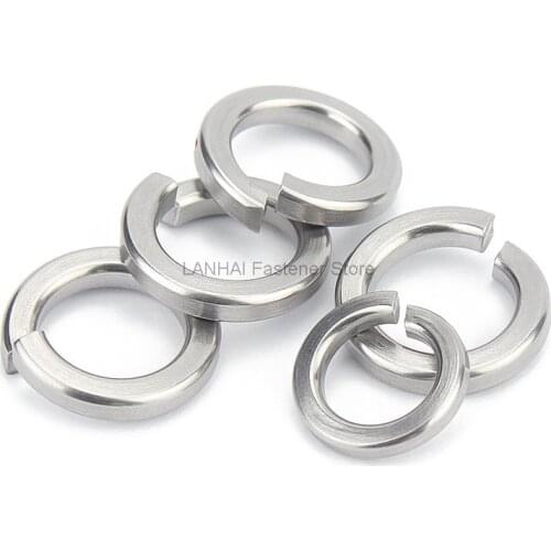 1/5pcs 9/16 5/8 3/4 7/8 1 304 A2-70 Stainless Steel US UK Standard Spring Washer Split Lock Elastic Gasket High Quality