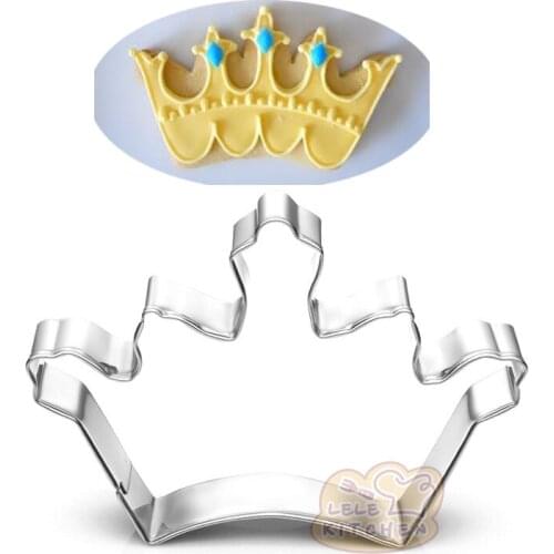 1pcs Princess Crown Stainless Steel Cookie Cutter patisserie reposteria Fondant Cake Decor Tools Metal Biscuit Mould Cupcake DIY