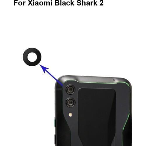 2PCS High quality For xiaomi Black Shark 2 Shark2 Back Rear Camera Glass Lens test good Replacement Parts BlackShark 2