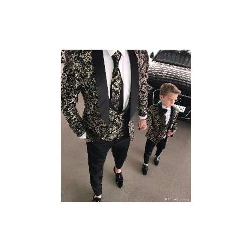 2020 Men Suits Two Pieces Beach Groomsmen Wedding Tuxedos For Men Peaked Lapel Formal Prom Suit (Jacket+Pants) And Boys Forma