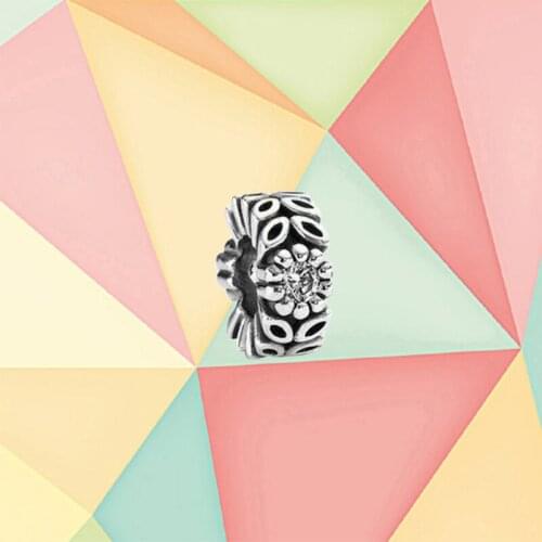 2021 High-quality Classic Original 1:1 S925 Silver Sparkling Forest Flower Gasket, Suitable For Diy Original Bracelet Production