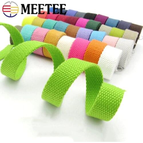 4Meters 20mm 2mm Thick Polyester Cotton Webbings Backpack Strap Belt Canvas Ribbon Bias Binding Tape DIY Sewing Craft
