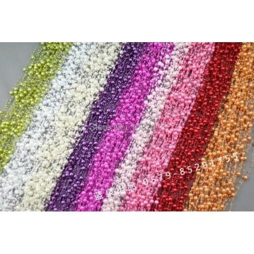 75m/roll Pearl Beads Garland Wedding Centerpiece flower/table Decoration DIY accessory