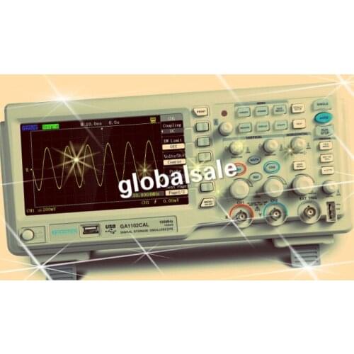 FREE SHIPPING GA1102CAL 100M Hz 1G Digital Oscilloscope 7" LCD 2 channel Trigger Oscilloscope