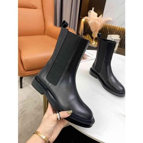 Winter Fur Boots Genuine Leather Short Luxury Platform Ankle Boots Warm 09