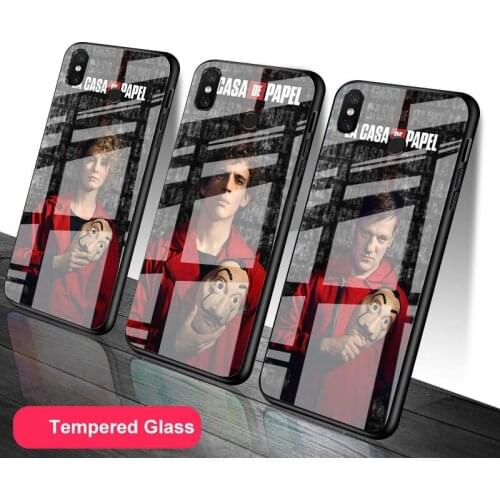 Money Heist House Paper Tempered Glass Phone Case For Redmi Note 5 6 7 8 9 Pro Note8T Note9S Redmi8 9 Cover Shell