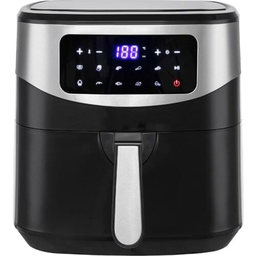 1600W Household Air Fryer 8Lled Touch Screen Panel Air Fryer Capacity Pizza Oil-Free Salt-Free Cookware Touch Screen Electric Fr