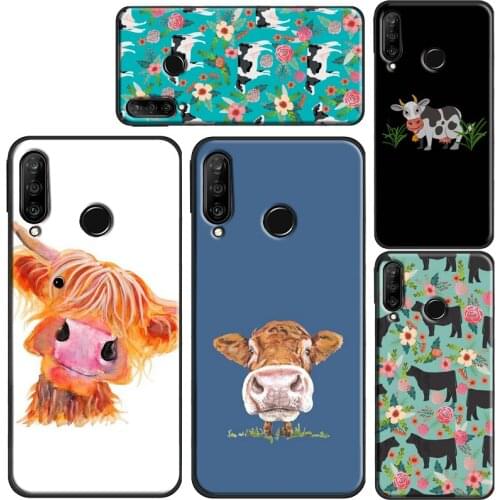Cute Highland Cow Phone Case For OnePlus 9 7 8 Pro Nord 7T 8T 9R For Realme 8 Pro 6 7 Q3 Pro GT C3 C11 C21