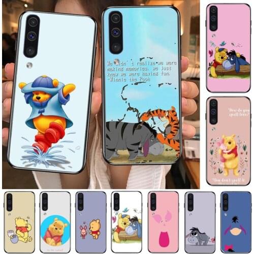 Disney Winnie Bear Yellow Phone cover hull For SamSung Galaxy S 8 9 10 20 S21 S30 Plus Edge E S20 fe 5G Lite Ultra black soft
