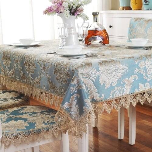 European Teapoy Table Cloth Fabric Rectangular Living Room Household Table Cloth Small Square Tablecloth Cushion Heat Resistant