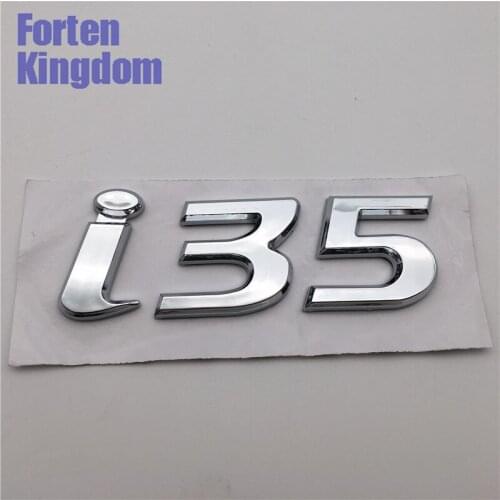 Forten Kingdom Vehicle Word i35 Rear Trunk Emblem ABS Best Chrome Badge 3D Letter Sticker For Car Styling Decoration Icon